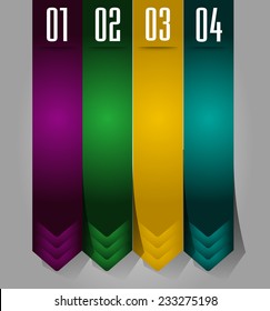 colorful modern text box template for website computer graphic and internet, numbers. label. 