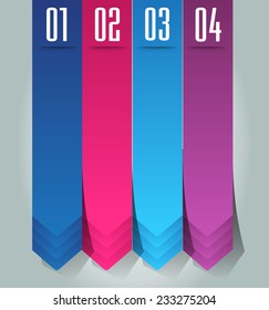 colorful modern text box template for website computer graphic and internet, numbers. label. 