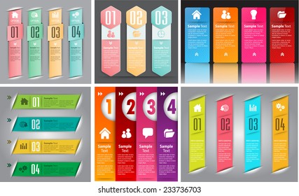colorful modern text box template for website computer graphic and internet, numbers. Set of color frames for text or quotes. brochure. many. various.