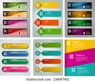 colorful modern text box template for website computer graphic and internet, numbers. Set of color frames for text or quotes. brochure. many, various 