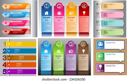 colorful modern text box template for website computer graphic and internet, numbers. Set of color frames for text or quotes. brochure. many, various 