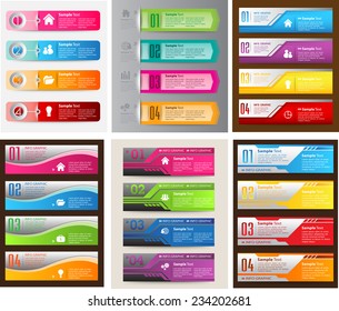 colorful modern text box template for website computer graphic and internet, numbers. Set of color frames for text or quotes. brochure. many, various 