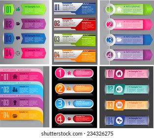 colorful modern text box template for website computer graphic and internet, numbers. Set of color frames for text or quotes. brochure. many, various 