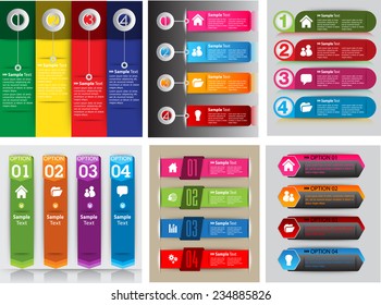 colorful modern text box template for website computer graphic and internet, numbers. Set of color frames for text or quotes. 