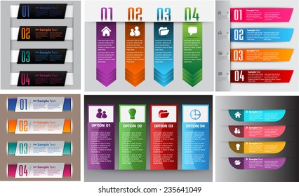 colorful modern text box template for website computer graphic and internet, numbers. Set of color frames for text or quotes. brochure. many, various 
