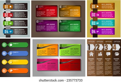 colorful modern text box template for website computer graphic and internet, numbers. Set of color frames for text or quotes. brochure. many, various 