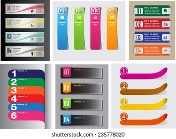 colorful modern text box template for website computer graphic and internet, numbers. Set of color frames for text or quotes. brochure. many, various 