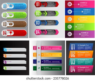 colorful modern text box template for website computer graphic and internet, numbers. Set of color frames for text or quotes. brochure. many, various 