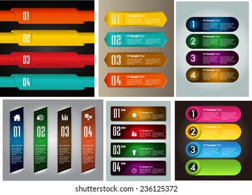 colorful modern text box template for website computer graphic and internet, numbers. Set of color frames for text or quotes. brochure. many, various 