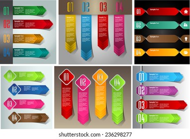 colorful modern text box template for website computer graphic and internet, numbers. Set of color frames for text or quotes. brochure. many, various 