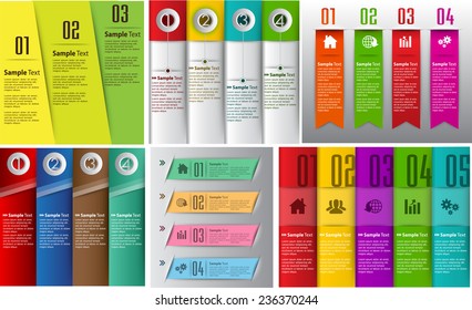 colorful modern text box template for website computer graphic and internet, numbers. Set of color frames for text or quotes. brochure. many, various 