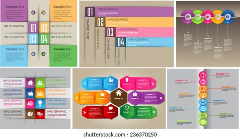 colorful modern text box template for website computer graphic and internet, numbers. Set of color frames for text or quotes. brochure. many, various 