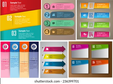 colorful modern text box template for website computer graphic and internet, numbers. Set of color frames for text or quotes. brochure. many, various 