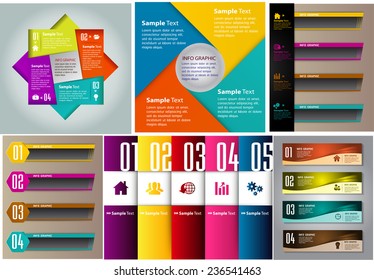 colorful modern text box template for website computer graphic and internet, numbers. Set of color frames for text or quotes. brochure. many, various 