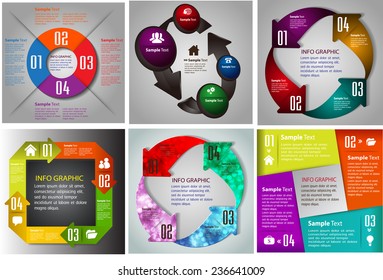 colorful modern text box template for website computer graphic and internet, numbers. Set of color frames for text or quotes. brochure. many, various 