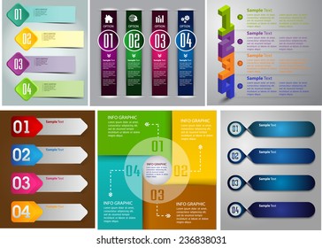 colorful modern text box template for website computer graphic and internet, numbers. Set of color frames for text or quotes. brochure. many, various 