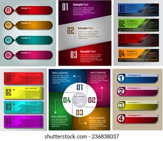 colorful modern text box template for website computer graphic and internet, numbers. Set of color frames for text or quotes. brochure. many, various 