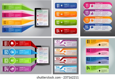 colorful modern text box template for website computer graphic and internet, numbers. Set of color frames for text or quotes. brochure. many, various 