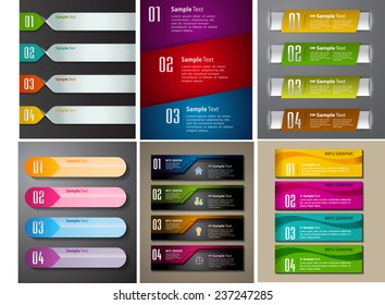 colorful modern text box template for website computer graphic and internet, numbers. Set of color frames for text or quotes. brochure. many, various 