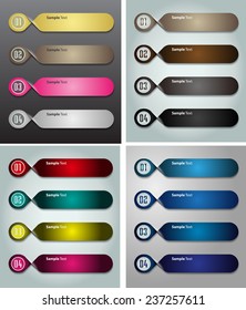 colorful modern text box template for website computer graphic and internet, numbers. Set of color frames for text or quotes. brochure. many, various 