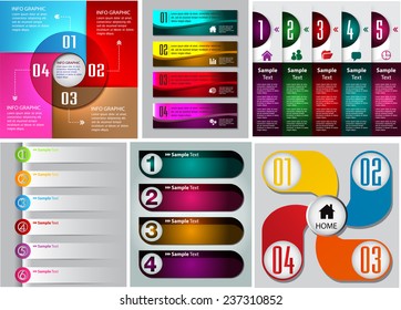 colorful modern text box template for website computer graphic and internet, numbers. Set of color frames for text or quotes. brochure. many, various 