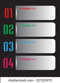 colorful modern text box template for website computer graphic and internet, numbers.