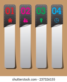 colorful modern text box template for website computer graphic and internet, numbers.