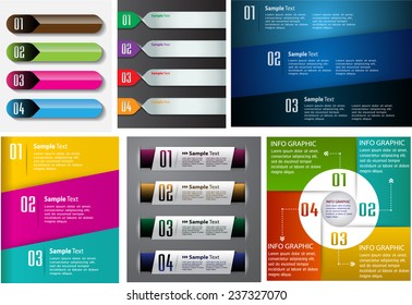 colorful modern text box template for website computer graphic and internet, numbers. Set of color frames for text or quotes. brochure. many, various 