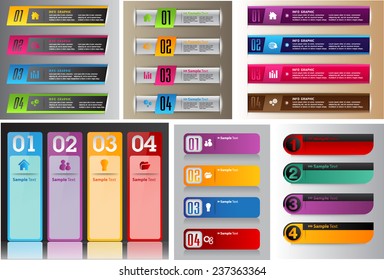 colorful modern text box template for website computer graphic and internet, numbers. Set of color frames for text or quotes. brochure. many, various 