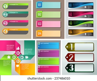 colorful modern text box template for website computer graphic and internet, numbers. Set of color frames for text or quotes. brochure. many, various 
