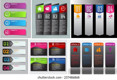 colorful modern text box template for website computer graphic and internet, numbers. Set of color frames for text or quotes. brochure. many, various 