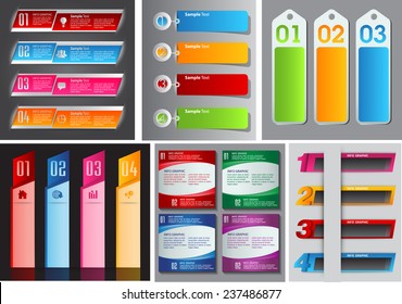 colorful modern text box template for website computer graphic and internet, numbers. Set of color frames for text or quotes. brochure. many, various 