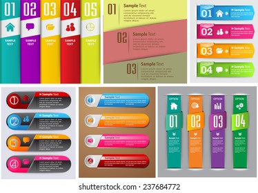 colorful modern text box template for website computer graphic and internet, numbers. Set of color frames for text or quotes. brochure. many, various 