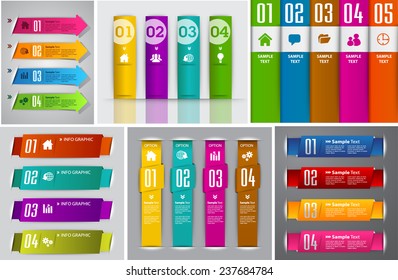 colorful modern text box template for website computer graphic and internet, numbers. Set of color frames for text or quotes. brochure. many, various 