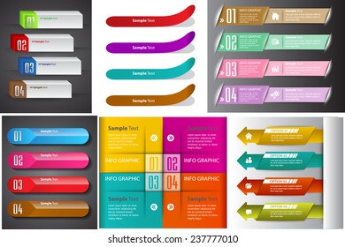 colorful modern text box template for website computer graphic and internet, numbers. Set of color frames for text or quotes. brochure. many, various 