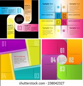 colorful modern text box template for website computer graphic and internet, numbers. Set of color frames for text or quotes. brochure. many, various 