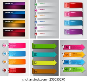 colorful modern text box template for website computer graphic and internet, numbers. Set of color frames for text or quotes. brochure. many, various 