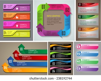 colorful modern text box template for website computer graphic and internet, numbers. Set of color frames for text or quotes. brochure. many, various 