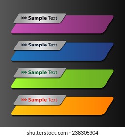 colorful modern text box template for website computer graphic technology and internet 