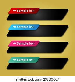 colorful modern text box template for website computer graphic technology and internet 