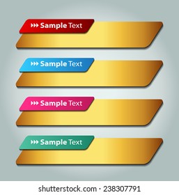 colorful modern text box template for website computer graphic and internet, numbers. 