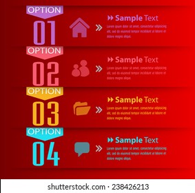 Four Color Text Box Design Template Stock Vector (Royalty Free ...