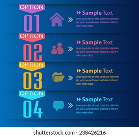 colorful modern text box template for website computer graphic and internet, numbers.