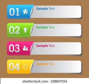 colorful modern text box template for website computer graphic and internet, numbers.