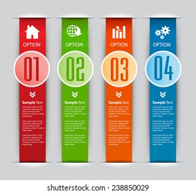 colorful modern text box template for website computer graphic and internet, numbers.