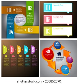 colorful modern text box template for website computer graphic and internet, numbers. Set of color frames for text or quotes. brochure. many, various 