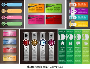colorful modern text box template for website computer graphic and internet, numbers. Set of color frames for text or quotes. brochure. many, various 