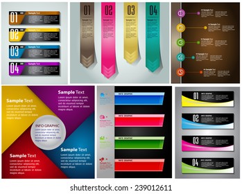 colorful modern text box template for website computer graphic and internet, numbers. Set of color frames for text or quotes. brochure. many, various 