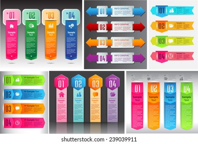colorful modern text box template for website computer graphic and internet, numbers. Set of color frames for text or quotes. brochure. many, various 