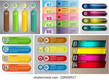 colorful modern text box template for website computer graphic and internet, numbers. Set of color frames for text or quotes. brochure. many, various 